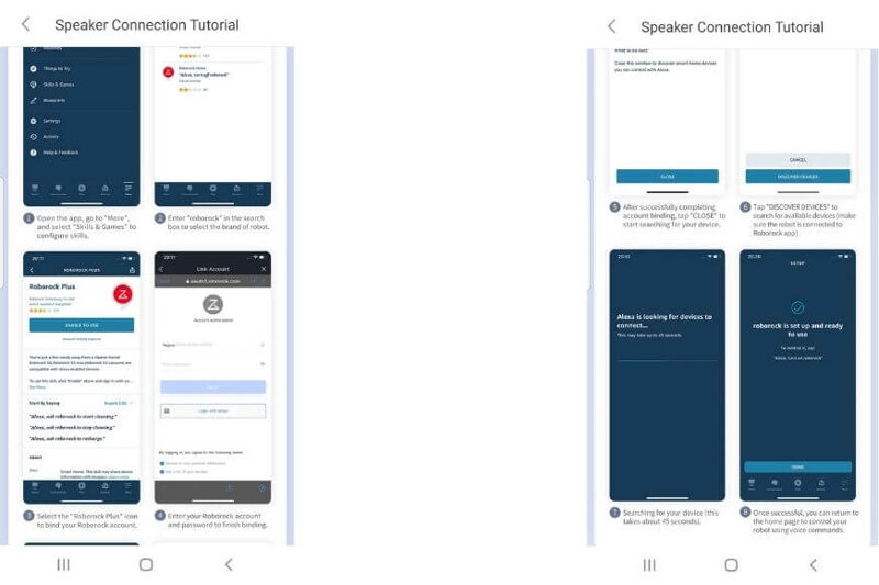 Anleitung wie die Verbindung des Roborock Saugroboters mit dem Sprachassistenten (Alexa) erfolgen soll